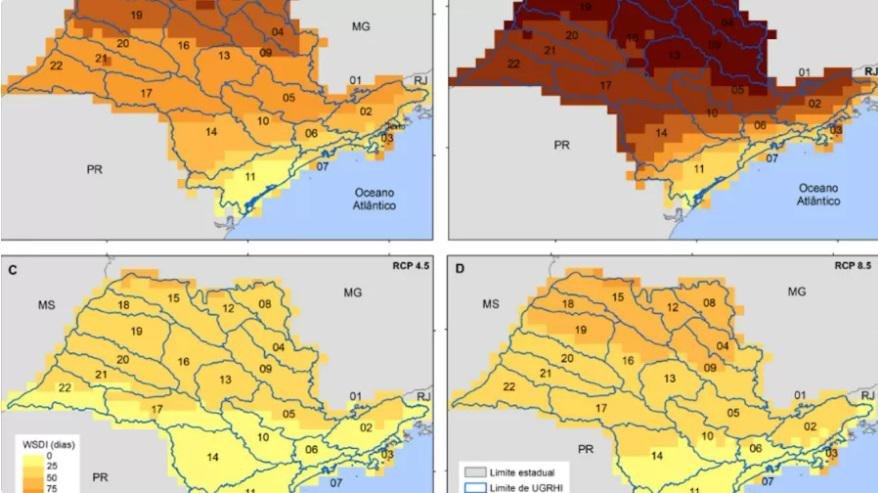 São Paulo pode ficar até 6°C mais quente até 2050