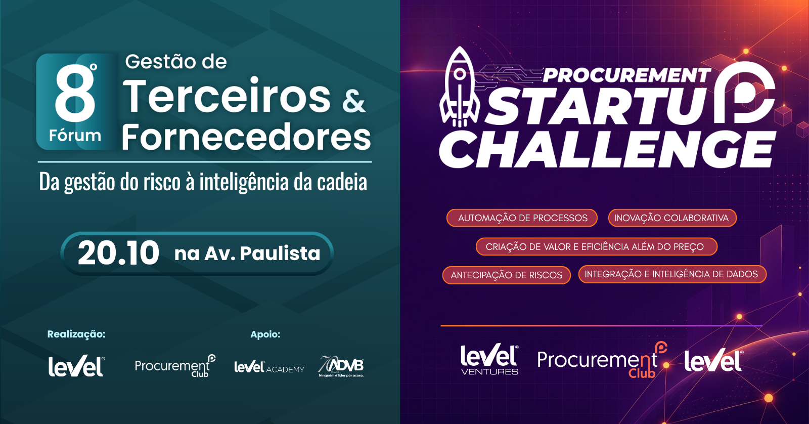 8º Fórum de Gestão de Terceiros e Fornecedores + Procurement Startup Challenge 2026